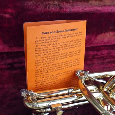 F.E. Olds & Son Super Recording Los Angeles offset valves cornet gamonbrass image 6
