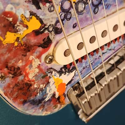 Fender American Standard Stratocaster with Matching Headstock 1995 - Surf Green - Painted Pickguard image 11