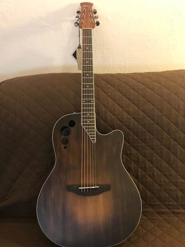 Ovation AE44-7S Applause Mid-Depth Cutaway Spruce Top Nato Neck 6-String Acoustic-Electric Guitar image 1