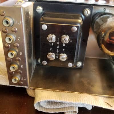 Sherwood Original S1000 Integrated hifi 6L6 mono tube amp Rare 1950s - cream gold speckled black image 12
