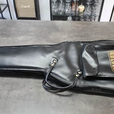 ESP Gig Bag Soft Case Premium Leather Vinyl 80s to early 90s Black from Custom Shop guitar. Fits reverse headstock as well. All Super Stratocaster and Telecaster bodies fit. image 3