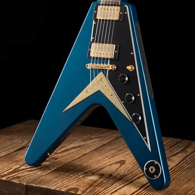 Gibson Wild Wood Spec '59 Flying V - Candy Apple Blue image 4