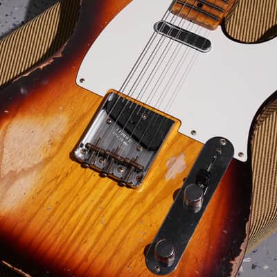 Fender Custom Shop 1958 telecaster LTD Heavy Relic Chocolate 3 Tonesunburst image 7