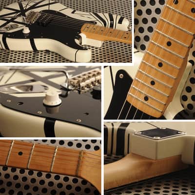 ESP Black / White Striped Guitar AlienXnation Vintage image 7