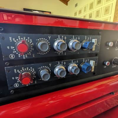 Vintage Neve 1073 Mic / Line Input Module with 3-Band EQ RED KNOB Racked image 2