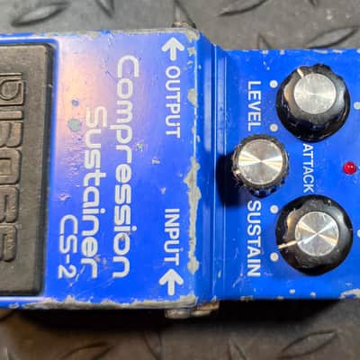 Boss CS-2 Compression Sustainer MIJ Compressor Japan Comp Vintage Black Label 9vDC PSA Spec image 3
