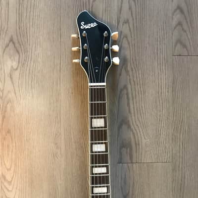 Supro 1582VJB Coronado II Vibrato Dual Pickup Americana Series Reissue Electric Guitar 2010s - Jet Black image 3