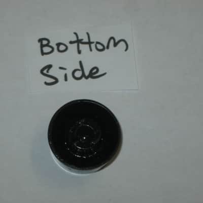 ONE (1 individual knob) unknown brand used (INNER Upper Center area has INTERNAL cracks) Black Speed Knob (numbers 0 to 11) black hard plastic with off white numbers & white dashes -- Funny & Rare, for 24 spline shaft image 13