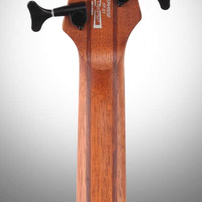 Ibanez SRH505 Bass Workshop Fretless Electric Bass, 5-String - Natural Brown Burst image 9