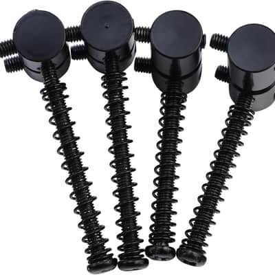 4-Pack Stainless Steel Electric Bass Guitar Bridge Saddles String Spacing 19mm Bass Saddles Compatible with 4 String Electric Bass Replacement Parts（Black） image 3