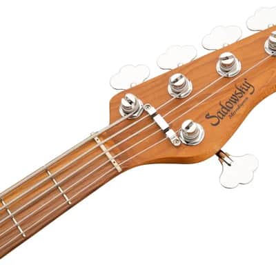 Sadowsky MetroExpress 21-Fret Hybrid P/J Bass, Morado Fingerboard, 5-String - Solid Candy Apple Orange Metallic High Polish image 7