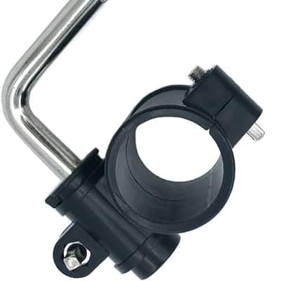 Electronic Drum Rack T Clamp with L Arm Tom Holder, 10-22mm Super L-Rod with Plastic Shock End, Drum Rack Tube Clip Bracket for 1.5inch Electronic Drum Kit Connection Poles image 3