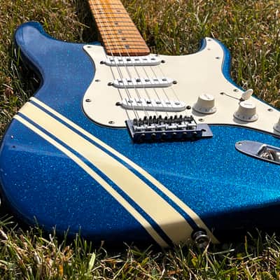 ULTRA RARE 1978 Greco ORDER MADE (Racing Stripe + Blue Metallic Sparkle) SE-600 Super Sounds S-Style ... CUSTOM SHOP Maxon "EXCEL" (1962-1964 Pre-CBS REPLICA Single Coil CLONE pickups) + GIGBAG image 16