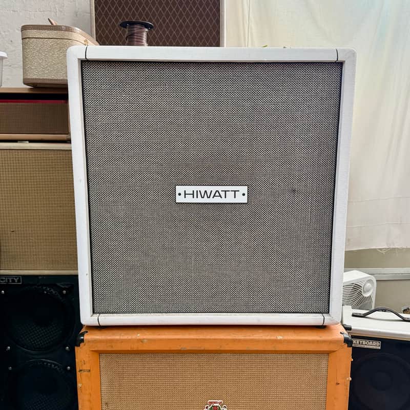 Hiwatt SE-4123 Guitar speaker Cabinet - White 412 Fane blue Alnico 75 watt axa 300 watt 16 ohm image 1