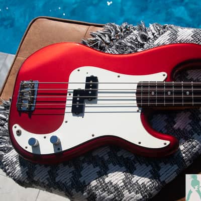 1991 Fender PB-62 '62 Precision Bass Reissue - Candy Apple Red - Made in Japan (FujiGen) Pro Set Up w Perfect Frets/Action/Intonation! image 8