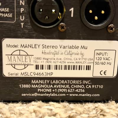 Manley Labs Variable MU Stereo Tube Compressor Limiter 2000s - Purple image 4