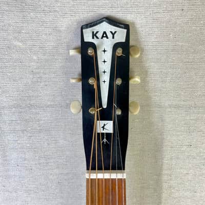 Kay 1160 Note 1966 Sunburst Parlor Acoustic Short Scale image 3