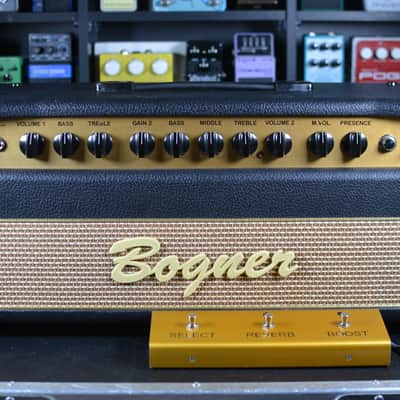 Bogner Shiva EL34 2-Channel 80-Watt Guitar Amp Head 2010s - Black with Green Back Panel image 8