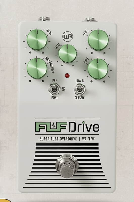 WARM AUDIO Fluff Drive White Amp-Driving Overdrive Pedal With Modded Mid Enhance, Low Boost, & High/Low Noise Gate ControlsRyan "Fluff" Bruce's Limited-Edition Signature Screaming Overdrive Dialed In For Metal & High-Gain Guitar NEW - WHITE image 1