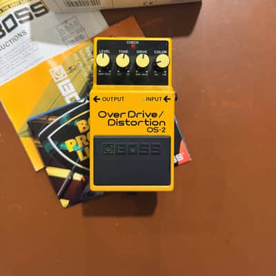 Boss OS-2 OverDrive/Distortion (Silver Label) 1990 - Present - Yellow image 1