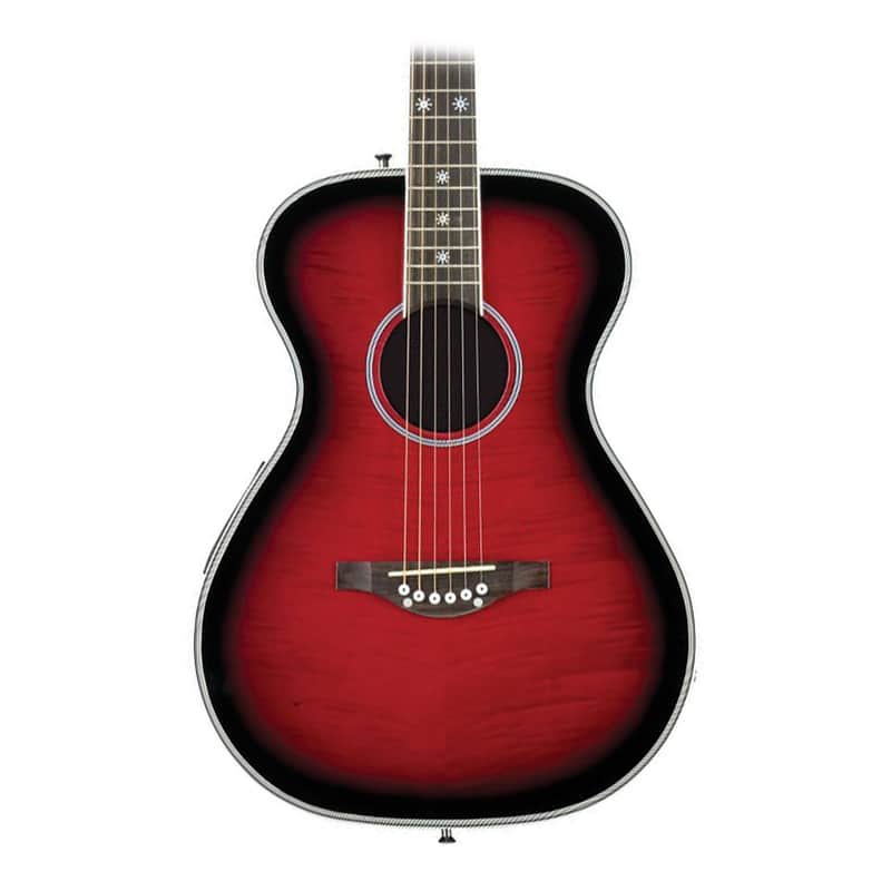Daisy Rock Pixie Spruce Top Acoustic-Electric Guitar Raspberry