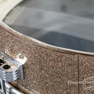 1960s Ludwig Pre-Serial Downbeat Snare Drum Keystone Champagne :  4 x 14 image 19