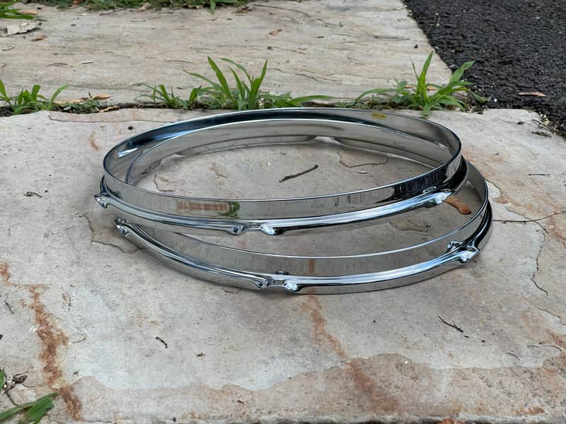 New (2) Gretsch 302 Tom Hoop Pair 13" 6-Hole G30213 6-Lug Rim image 1