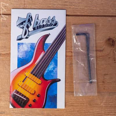2004 F Bass BNF5 Fretless Transparent Red image 24