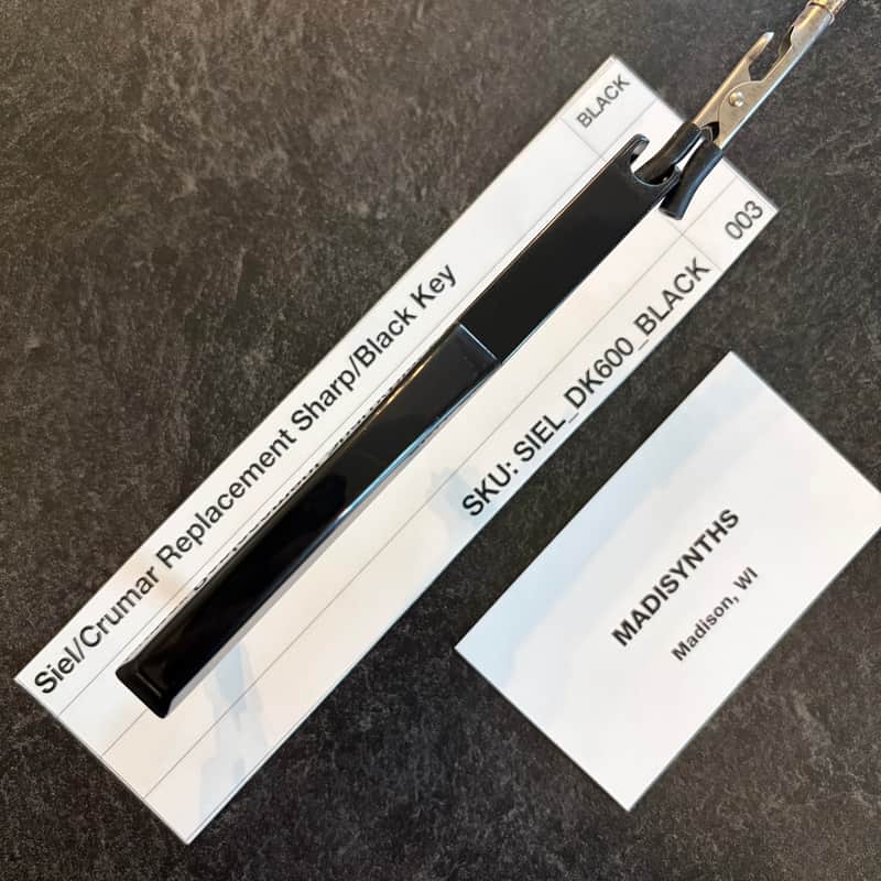 ORIGINAL Fatar Replacement SHARP/BLACK Key for Siel DK-600/Opera, DK-700, DK-80; Crumar Bit One, Bit 99 image 1