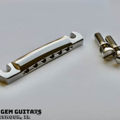 New! Gibson OEM Stoptail Tailpiece with Studs Nickel Finish fits Les Paul Standard, ES-335, SG Standard Stop Tail image 22