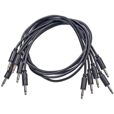 Black Market Modular Eurorack Patch Cables (25cm - Black - 5 Pack) image 2