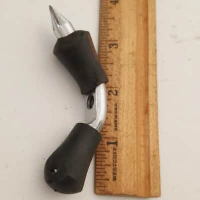 *Gretsch G4966 Bass Drum Spur Double-Spike Tip Threaded Leg Vintage Chrome Part* image 2