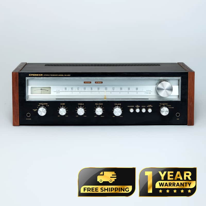 Pioneer SX-450 Vintage Stereo Receiver – Professionally Restored – 1-Year Warranty image 1