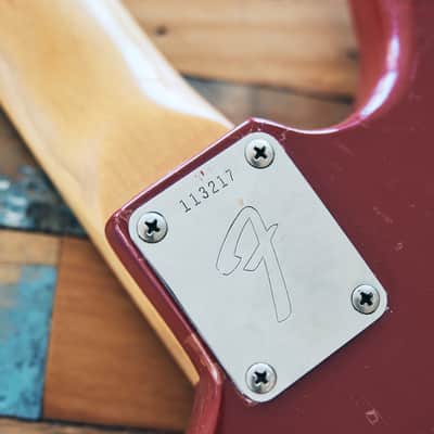 Fender Mustang Guitar with Rosewood Fretboard 1966 - Dakota Red image 22