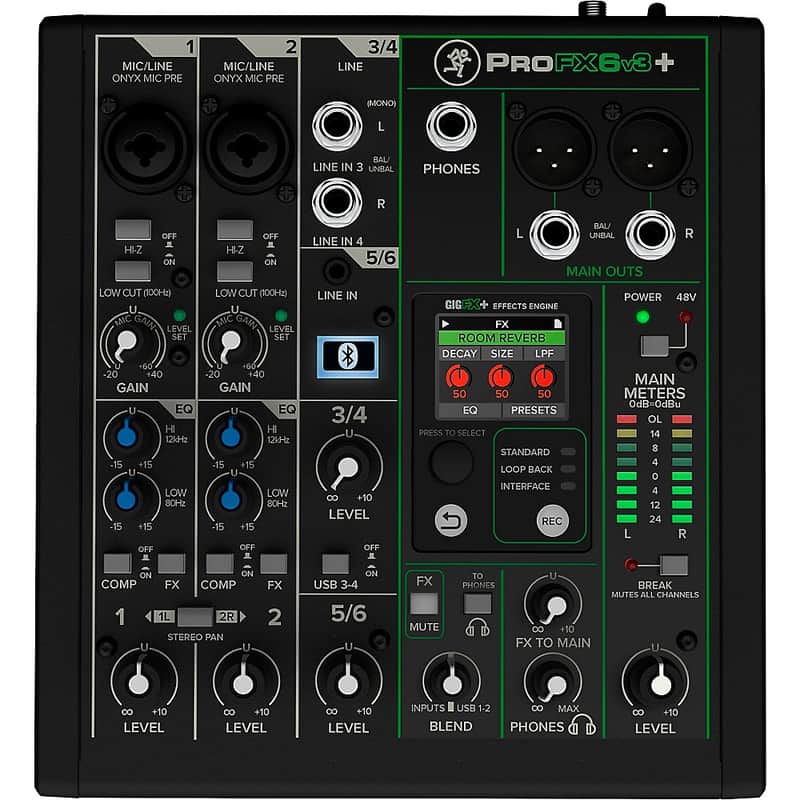 Mackie ProFX6V3+ 6-Channel Analog Mixer with Bluetooth Bild 1