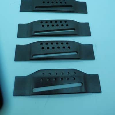 Generic Acoustic 12-string guitar bridge Lot of 4 Slotted bridges new old stock image 1