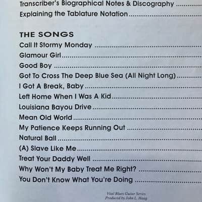 Vintage "Vital Blues Guitar: T-Bone Walker" Guitar Tab Book, Rare image 2