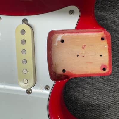 Squier Standard Stratocaster with System I Tremolo and Rosewood Fretboard 1987 - 1988 Torino Red image 7