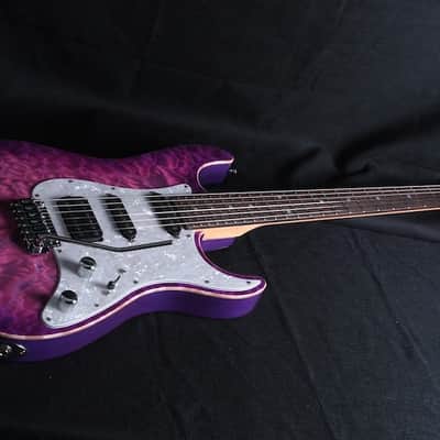 Schecter USA Sunset Custom 2014 Electric Magenta Quilt image 5