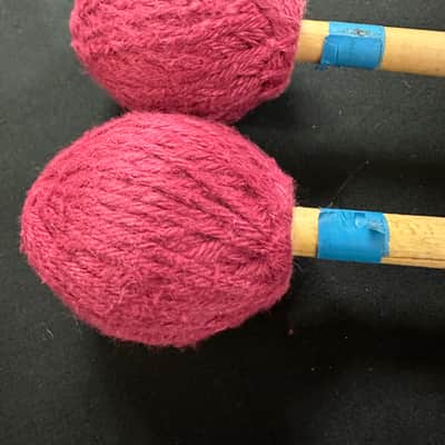 VINTAGE Percussion Construction Marimba Mallets, Red-Medium, 1 Pair - VERY GOOD image 5