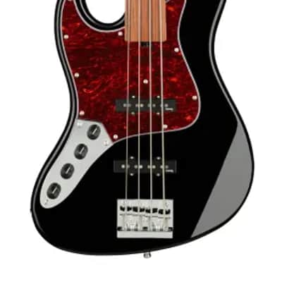 Sadowsky MetroExpress 21-Fret Vintage J/J Bass, Morado Fingerboard, Fretless, Lefthand, 4-String - Solid Black High Polish image 2
