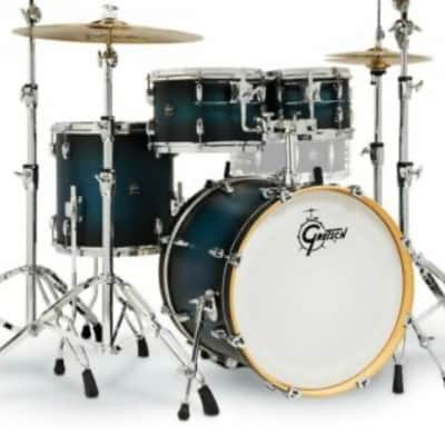 Gretsch Renown 2 4-Piece Drum Set (20/10/12/14) Satin Antique Blue Burst image 1