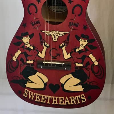 Gretsch G4530 Americana Limited Edition Wild West Sweethearts Acoustic Guitar 3/4 Size G-4530 Wild West Sweethearts Graphic image 3