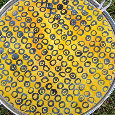 12" single layer cloth drum cover - dampener - partial mute - compare to Drum Tortillas Quesadilla or Big Fat Snare image 1