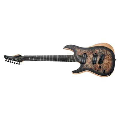 Reaper 7 multi scale, gaucher - Charcoal Burst Schecter imagen 2