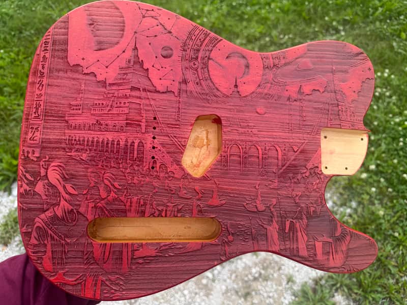 Engraved telecaster style body image 1