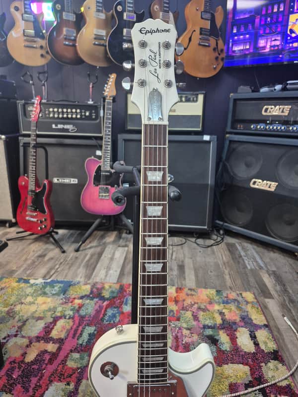 Epiphone Tommy Thayer Signature "White Lightning" Les Paul Standard 2015 - 2019 - Metallic White image 1