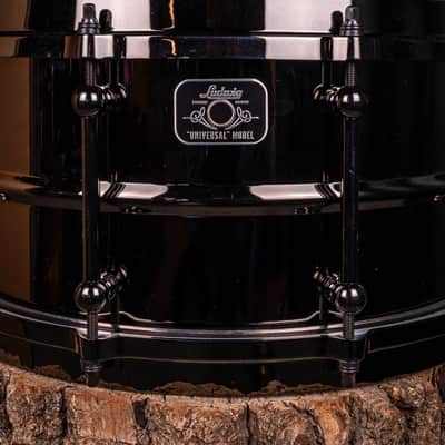 Ludwig LU6514 Universal Brass 6.5x14" Snare Drum with Die-Cast Hoops 2022 - Present - Black Nickel over Brass with Black Nickel Hardware image 1
