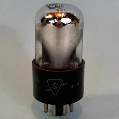 1954 Sylvania 6SN7GTA Vintage Black Plate Chrome Top Tube! T546 image 2