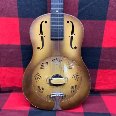 1929 National Triolian Resophonic Guitar Walnut Sunburst image 1